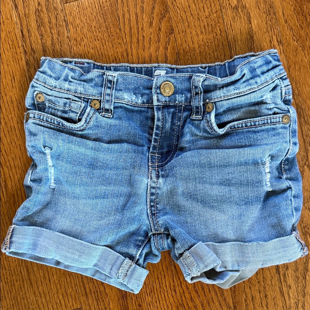 7 For All Mankind Light Blue Kids Denim Shorts